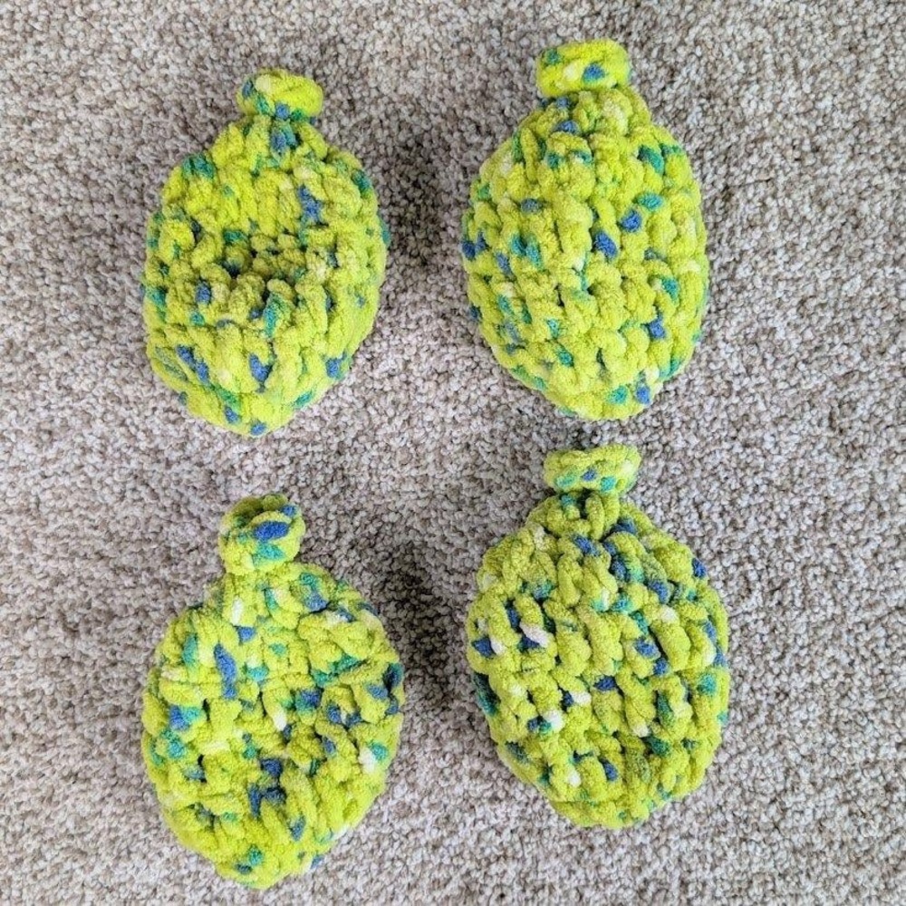 Reusable Water Balloons Crochet Knit Quick Fill Summer Fun Toy Set of 4 Zing Dot
